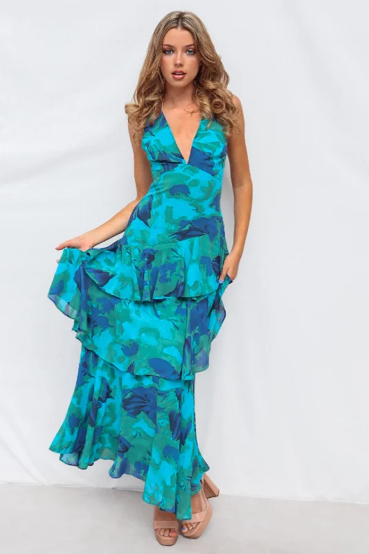 Buy More, Save More Elleny Maxi Dress - Green Floral