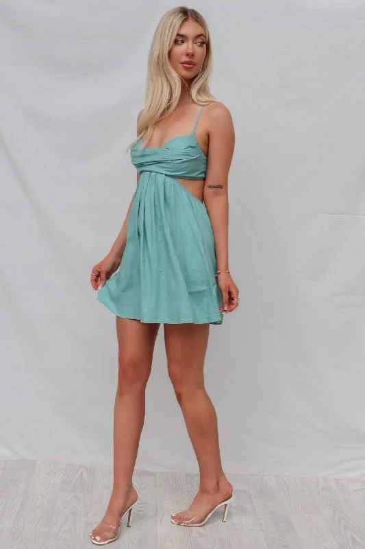 Final Sale Grayson Mini Dress - Sage