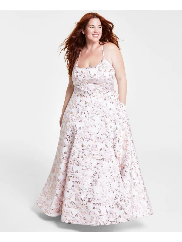 Extra Discounts B DARLIN Womens White Zippered Pocketed Lined Spaghetti Strap Scoop Neck Full-Length Prom Gown Dress Extra Discounts B DARLIN Womens White Zippered Pocketed Lined Spaghetti Strap Scoop Neck Full-Length Prom Gown Dress