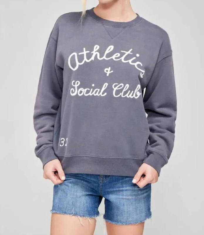 Today’s Deal Athletics And Social Club Cody Sweatshirt In Faded Indigo