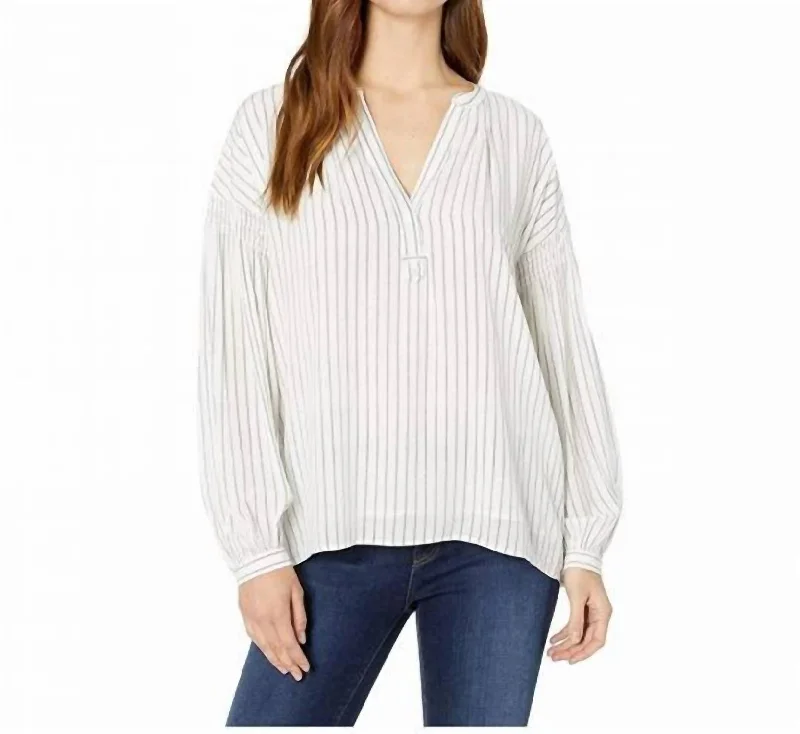 Last Chance Azabeth Top in White Multi