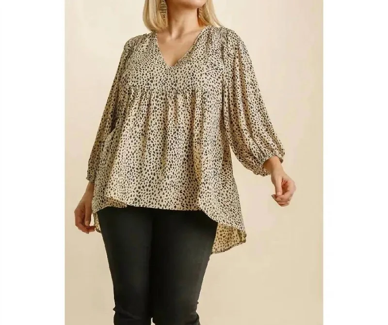Fantastic Offers Babydoll Top With High Low Hem In Black