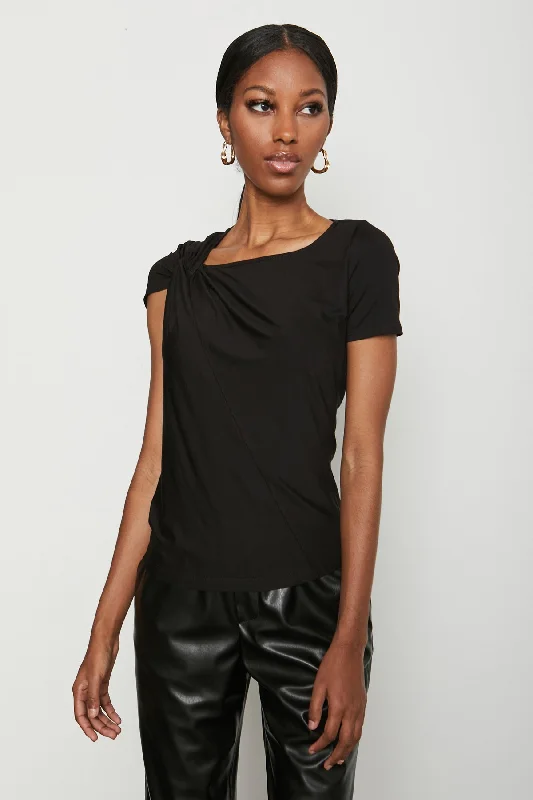 Overstock Bailey 44 Nino Short Sleeve Top in Black