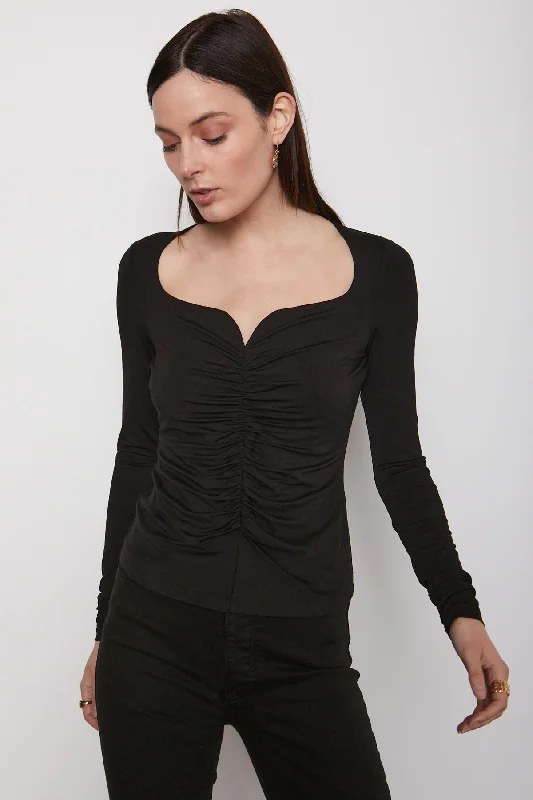 New Deals Bailey 44 Senita Long Sleeve Top in Black