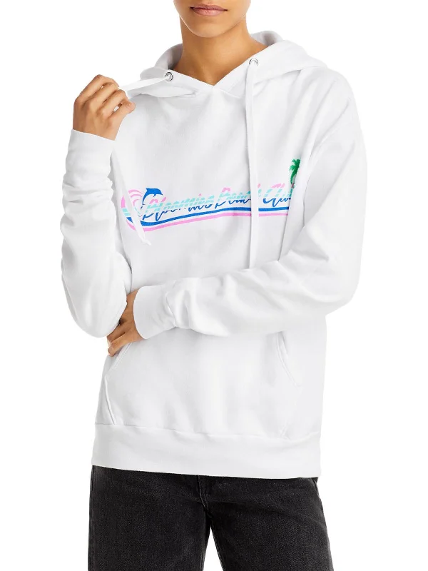 Huge Savings Beach Club Womens Supima Cotton Graphic Hoodie