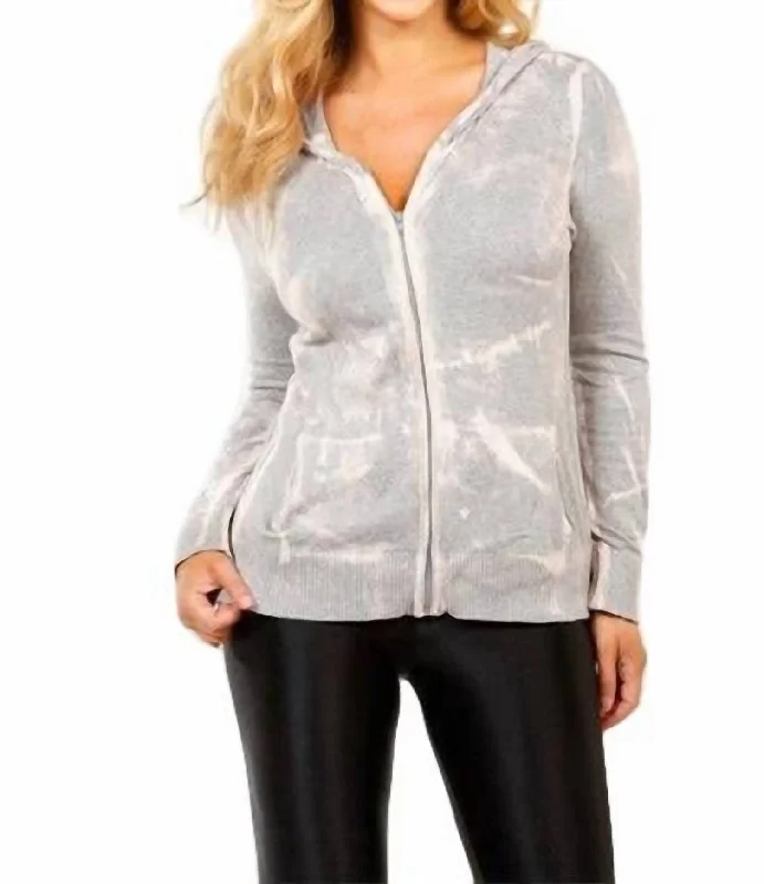 Unbeatable Prices Bleach Zip-Front Hoodie In Marble