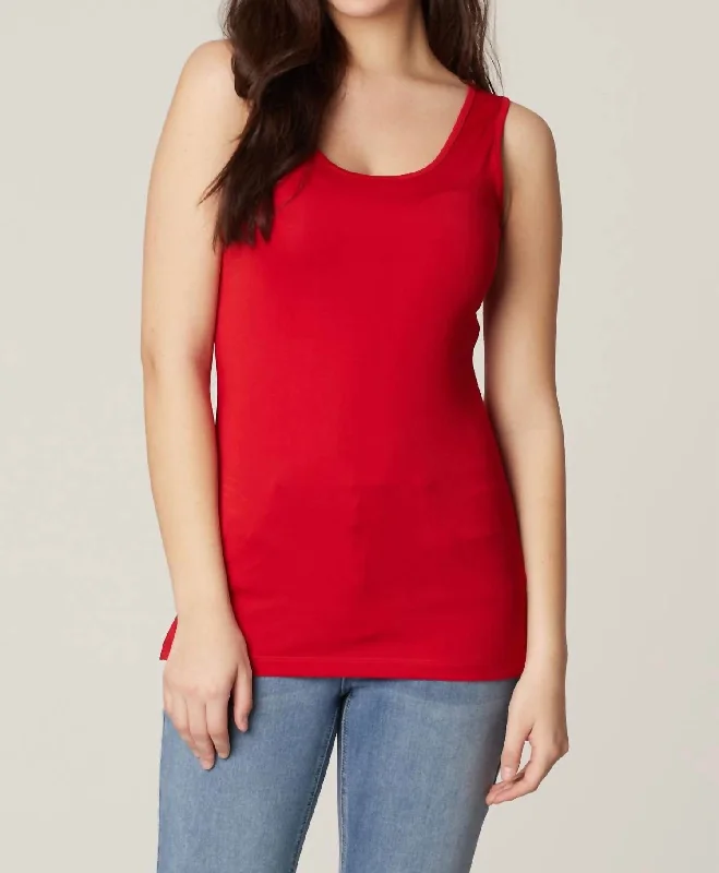 Weekend Deal Bra- Friendly Tank In Red