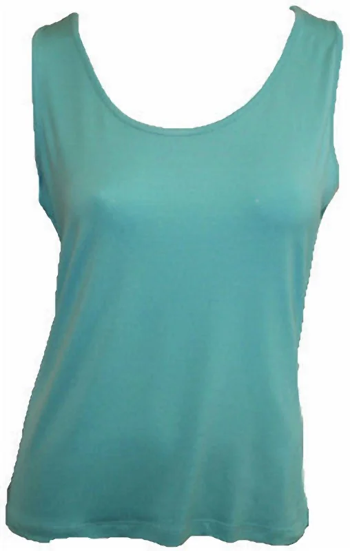 Overstock Bra-Friendly Tank Top In Aqua