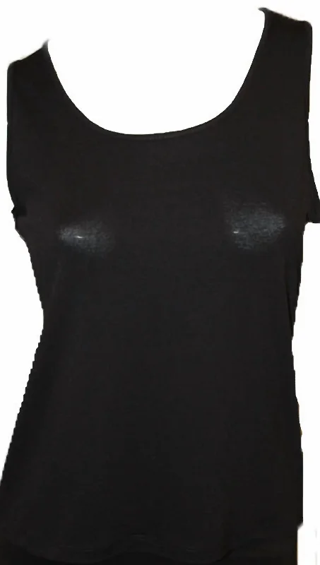 Huge Discounts Bra-Friendly Tank Top In Black
