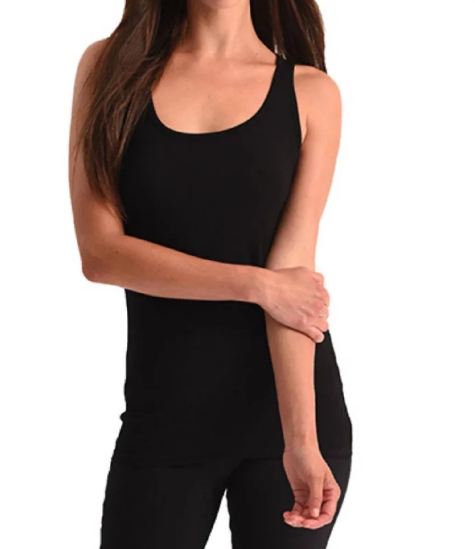 Members Only Bra-Friendly Tank Top In Black