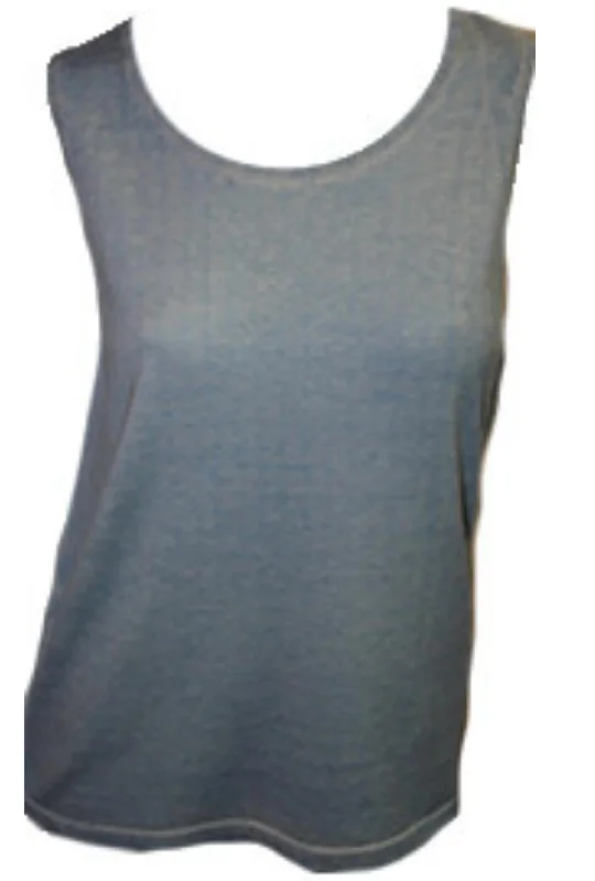 Inventory Reduction Bra-Friendly Tank Top In Denim
