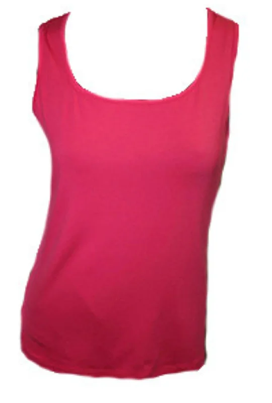 Final Clearance Bra-Friendly Tank Top In Fuchsia