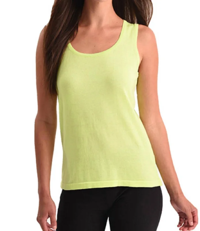 Super Deal Bra-Friendly Tank Top In Lime