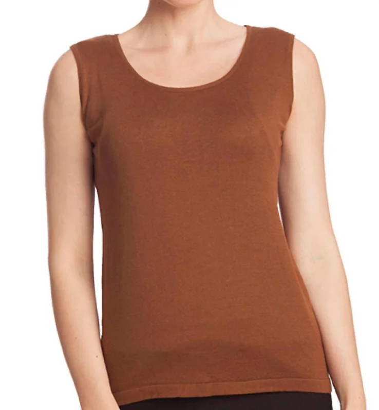 Get It Before It’s Gone Bra-Friendly Tank Top In Mocha
