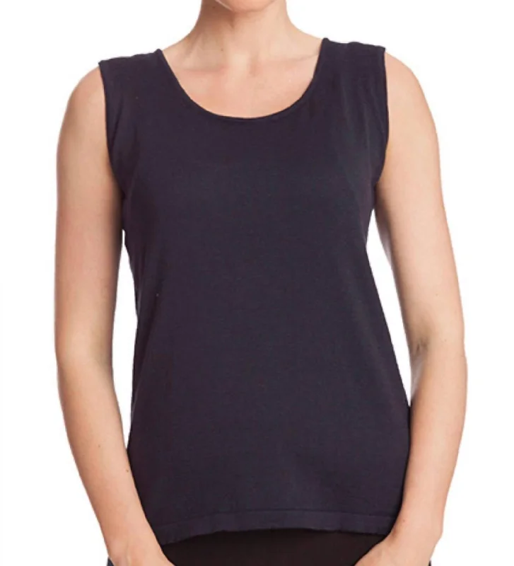 Shop and Save Bra-Friendly Tank Top In Navy