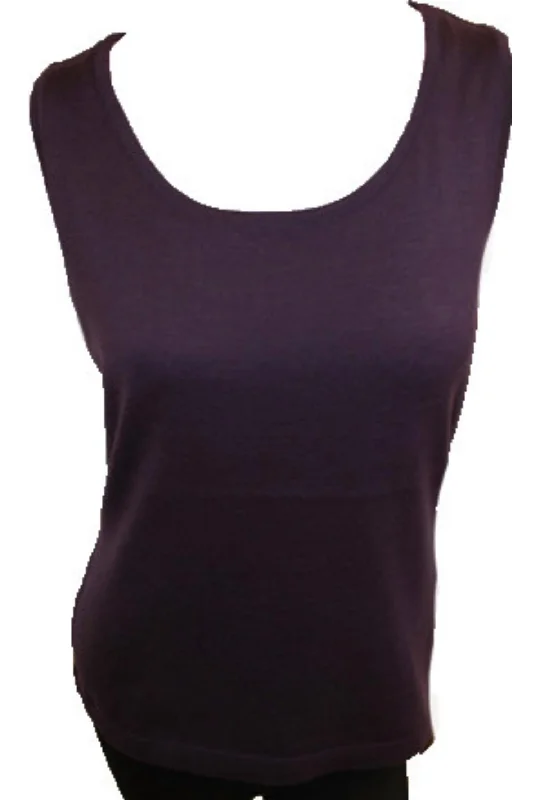 Special Offer Bra-Friendly Tank Top In Plum