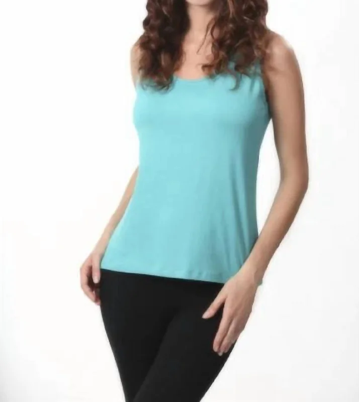 Price Cut Bra-Friendly Tank Top In Teal