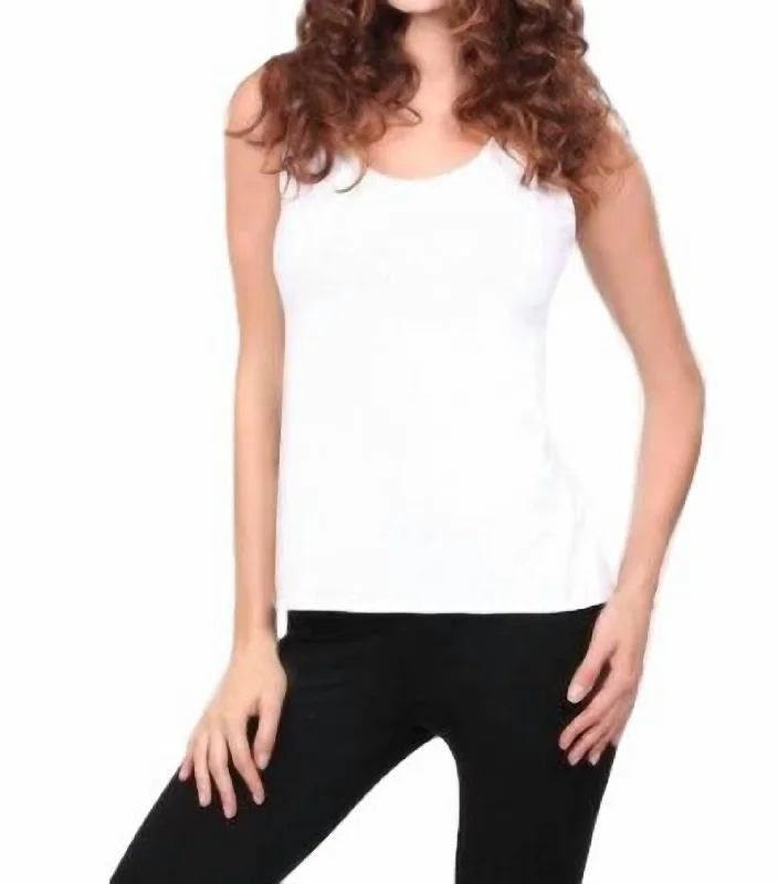 Hurry In Bra Friendly Tank Top In White