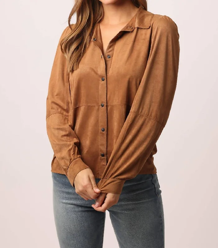 Today’s Deal Brigit Long Sleeve Shirt in Toffee