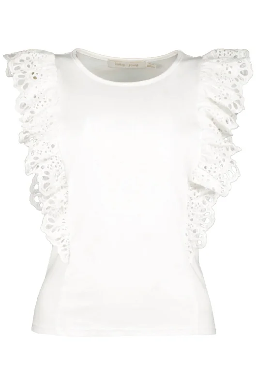 Deal Frenzy Bruna Eyelet Tee In Salt