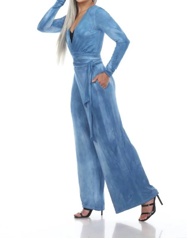 Price Cut Carni Cropped Wrap Top/jacket In Indigo Cloud Plant Dye