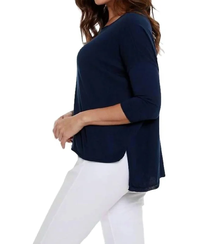 Customer Appreciation Sale Casual High Low Top In Navy