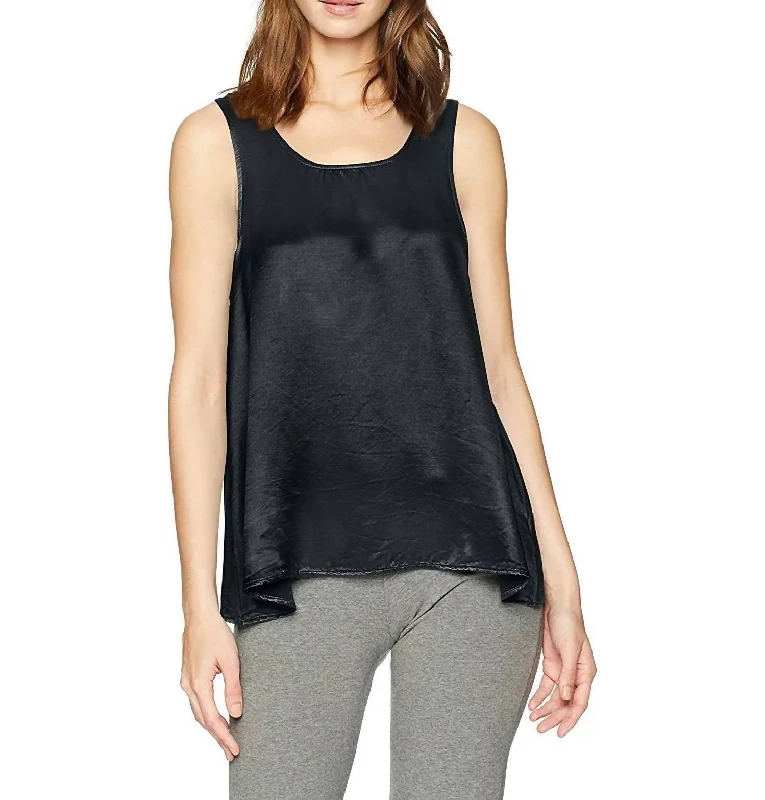 Incredible Offers Cece Satin Cami With Open Back In Black