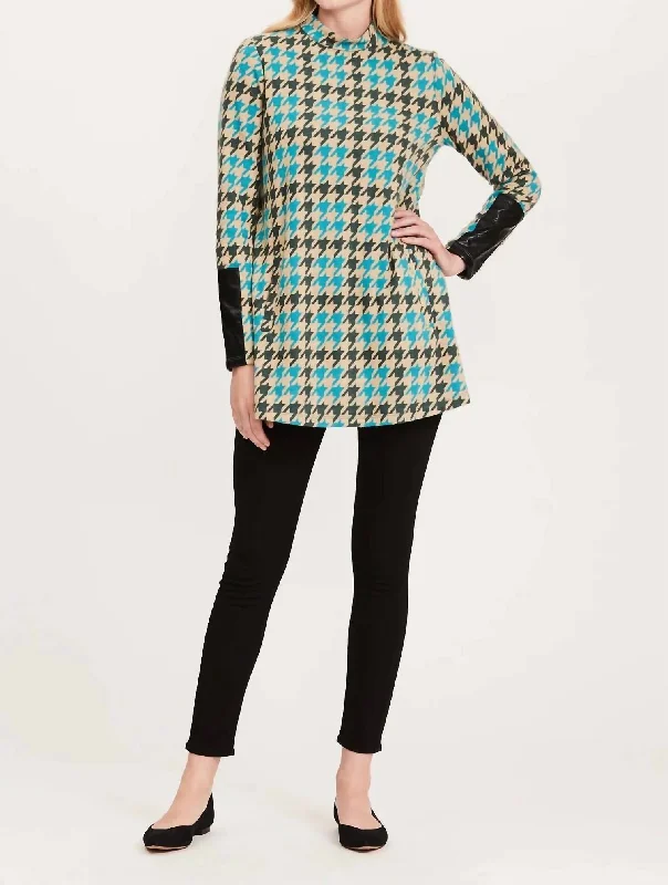 Price Rollback Chrissy Jacquard Tunic In Houndstooth