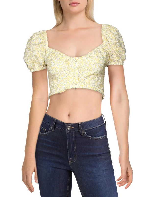 Buy More, Save More Christie Womens Floral Off-The-Shoulder Top