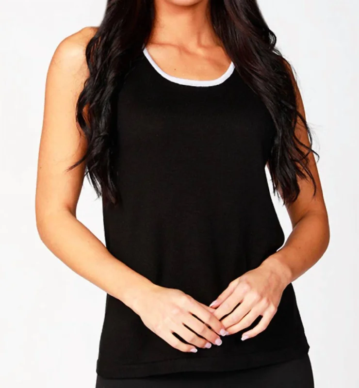 Don't Miss Contrast Tank In Black/white