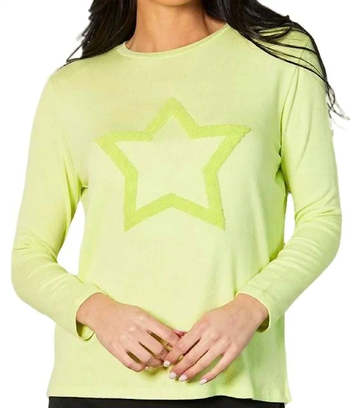 Limited Time Offer Crew With Star Top In Lime