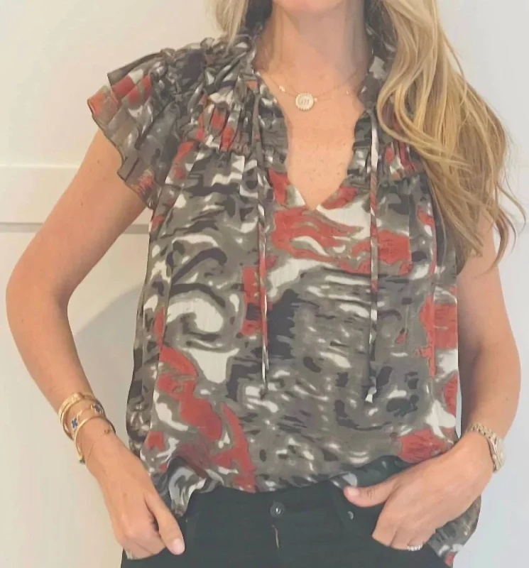 Special Price Emerson Top In Multi Green