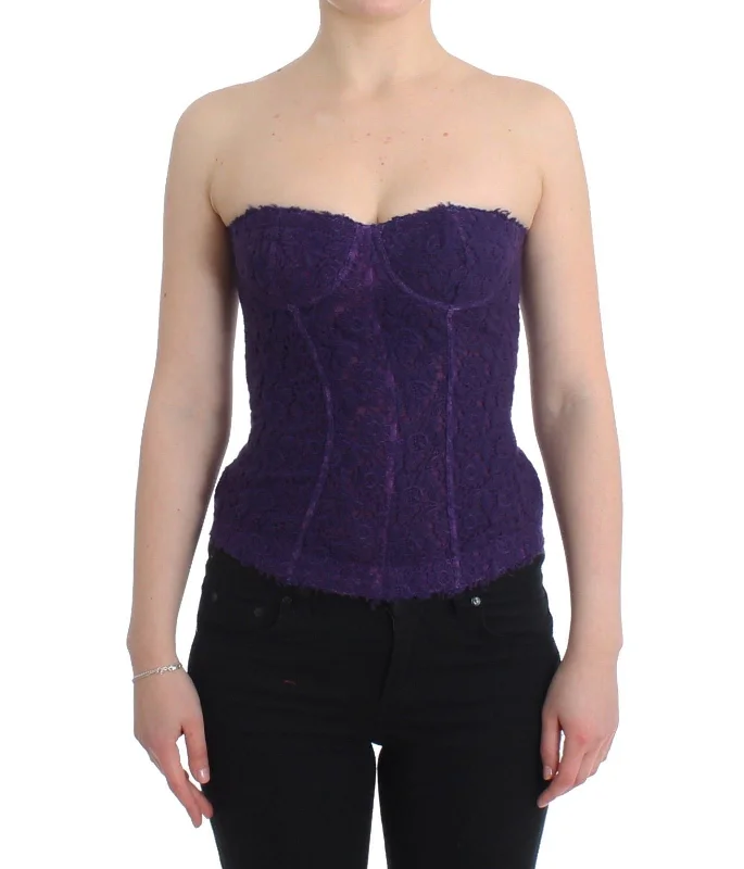 Today's Special Ermanno Scervino Lingerie  Corset Bustier Top Floral Women's Lace