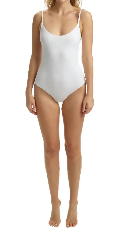 Steals and Deals Essential Cotton Underpinning Bodysuit In White