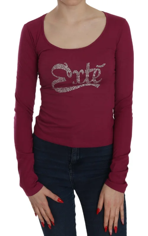 Price Blitz Exte Crystal Embellished Long Sleeve Casual Women's Top