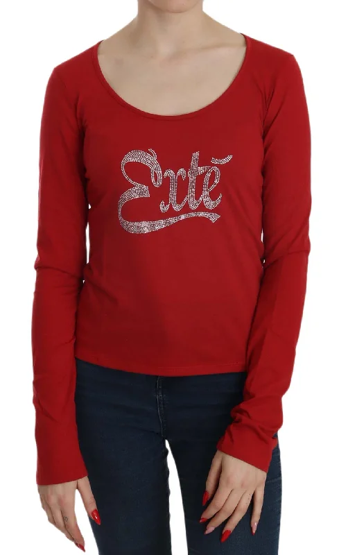 Exclusive Access Exte  Crystal Embellished Long Sleeve Women's Blouse