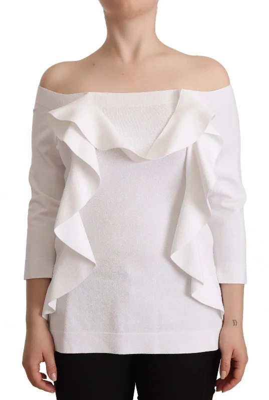 Midnight Sale EXTERIOR  Long Sleeves Off Shoulder Women Top Women's Blouse
