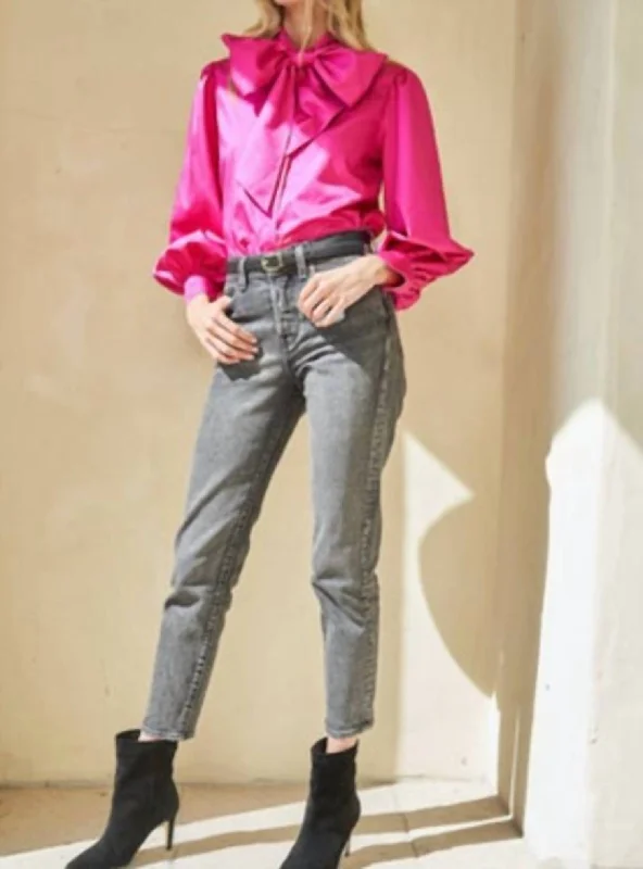 Limited Availability Farris Blouse In Fuchsia