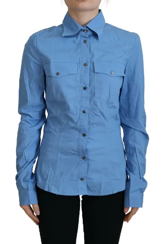 Friends and Family Sale Ferre  Cotton Long Sleeves Colla Button Down Women's Top