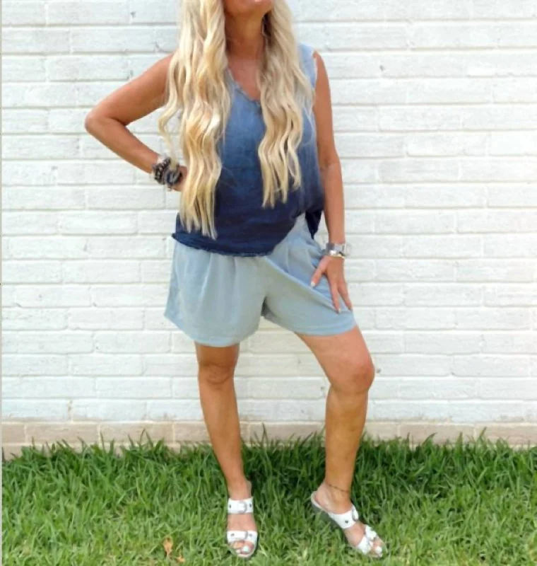 The Best Prices Fray Tank Ombre Top in Blue