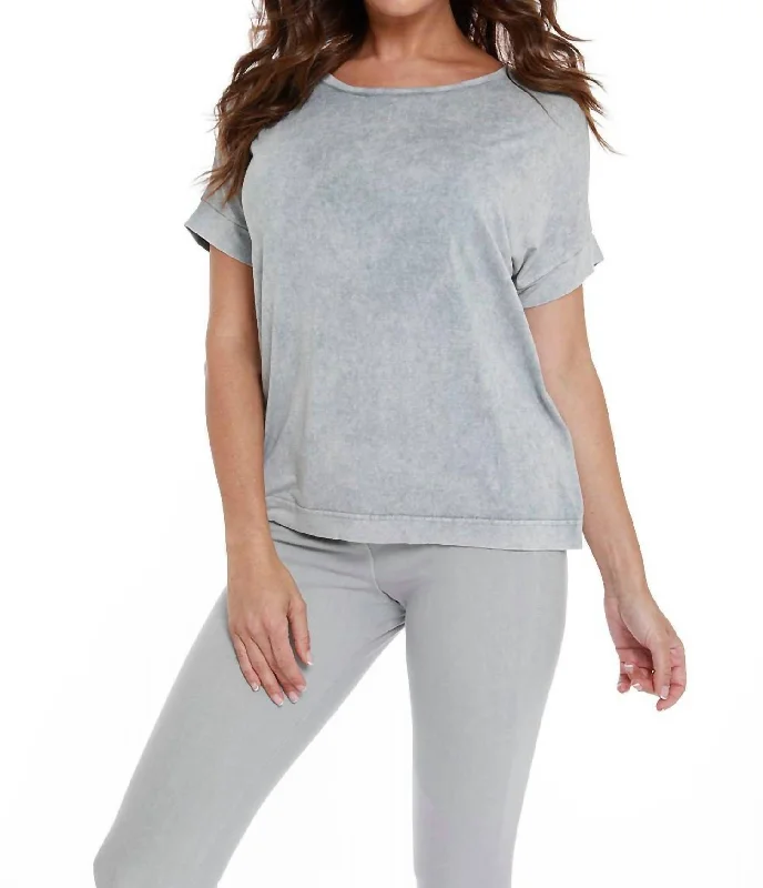 Doorbuster Deal Front To Back Braided Top In Gray