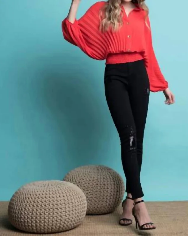 New Markdowns Fuego Cinch Waist Top