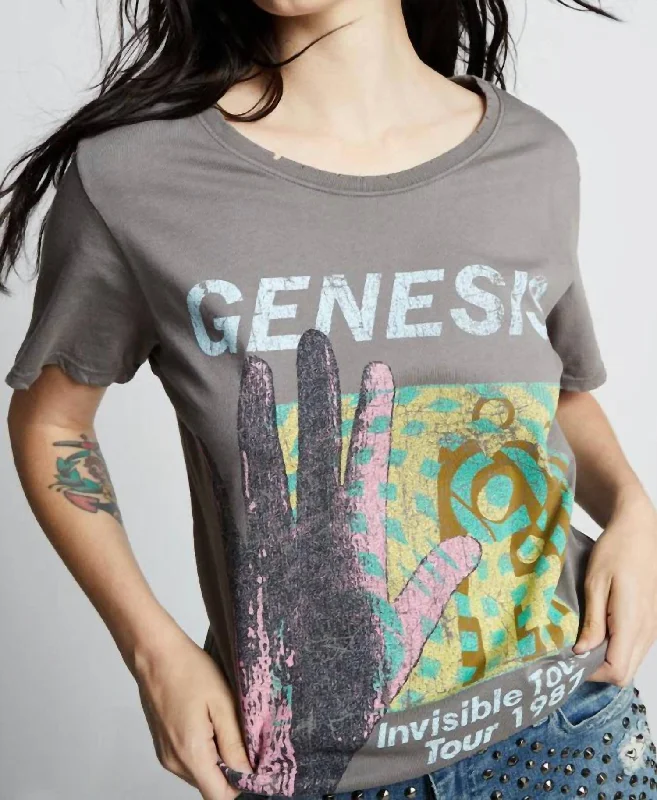 Online Specials Genesis Invisible Touch 1987 Tour Tee In Steel
