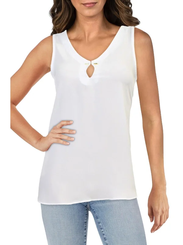 Reduced Prices Georgette Womens Embellished Work Tank Top