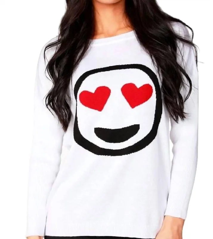 Today Only Hearts Emoji Top In White