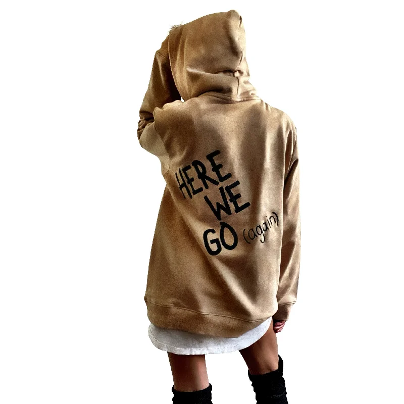 Epic Deals 'HERE WE GO' PAINTED HOODIE
