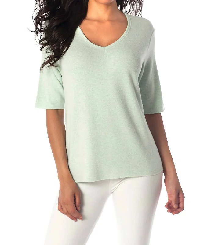 Lowest Prices Jacqueline Kashmira V-Neck Short Sleeve In Mint