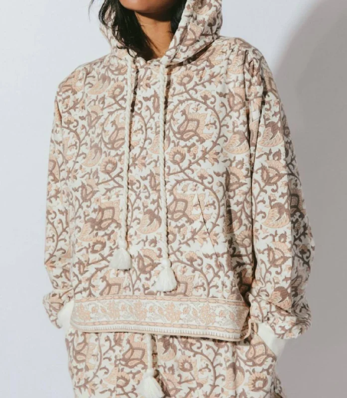 Take Advantage Jaidev Hoodie In Greece Block Print