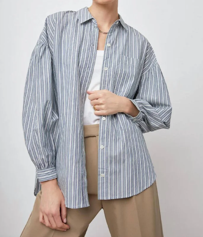 Price Fest Janae Shirt In Bank Stripe