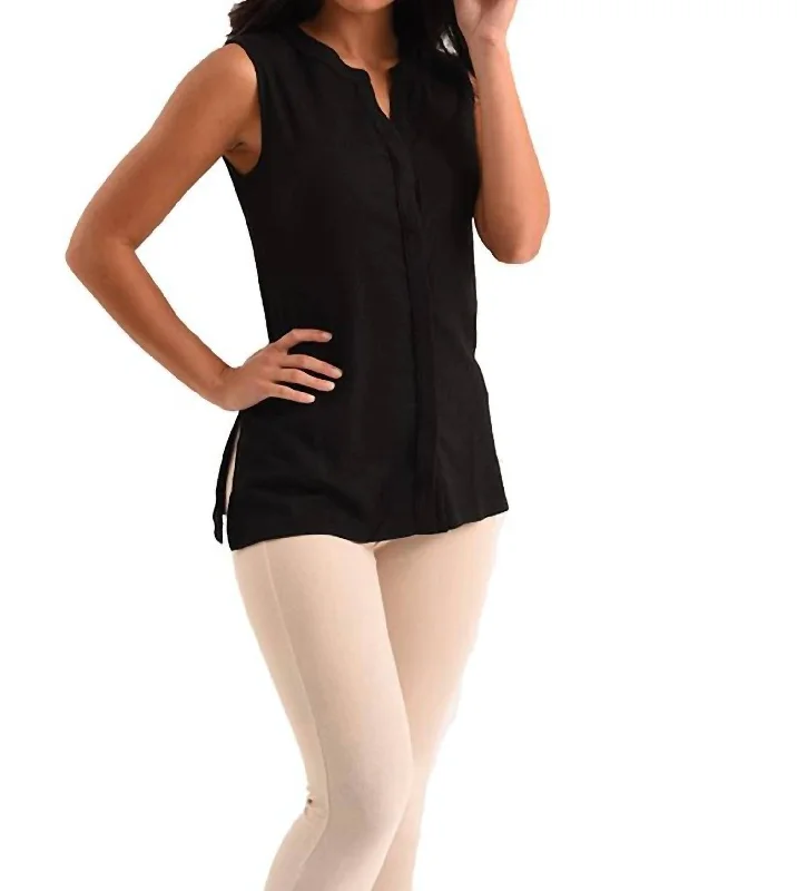 Warehouse Sale Janet Sleeveless Tunic In Black